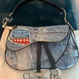 CHRISTIAN DIOR
Denim Speedway Saddle Bag- great condition